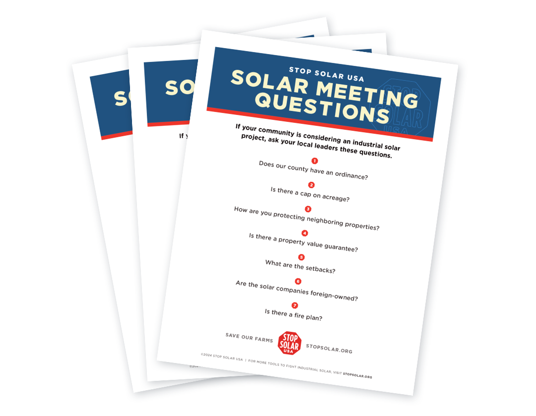 Solar Meeting Questions Sheet